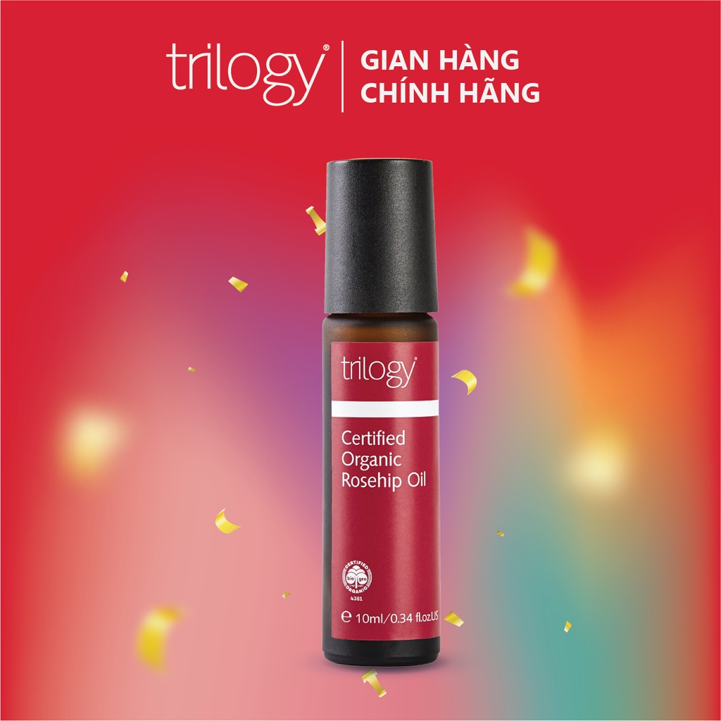 Tinh Dầu Tầm Xuân Trilogy - Certified Organic Rosehip Oil 10ml (dạng lăn)