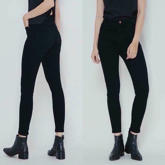 Quần jean nữ RENEE quần bò skinny ôm chất đẹp siêu co giãn 1 cúc - QB54 | BigBuy360 - bigbuy360.vn