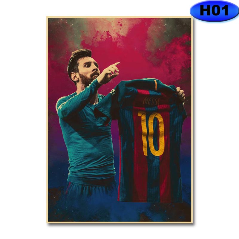 Tranh Treo Tường Trang Trí Hình Cầu Thủ Bóng Đá Neymar Messi Ronaldo MS: 329 P2