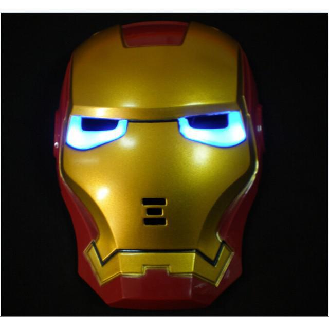 Mặt nạ trung thu người sắt Iron Man có đèn phát sáng  (sẵn)