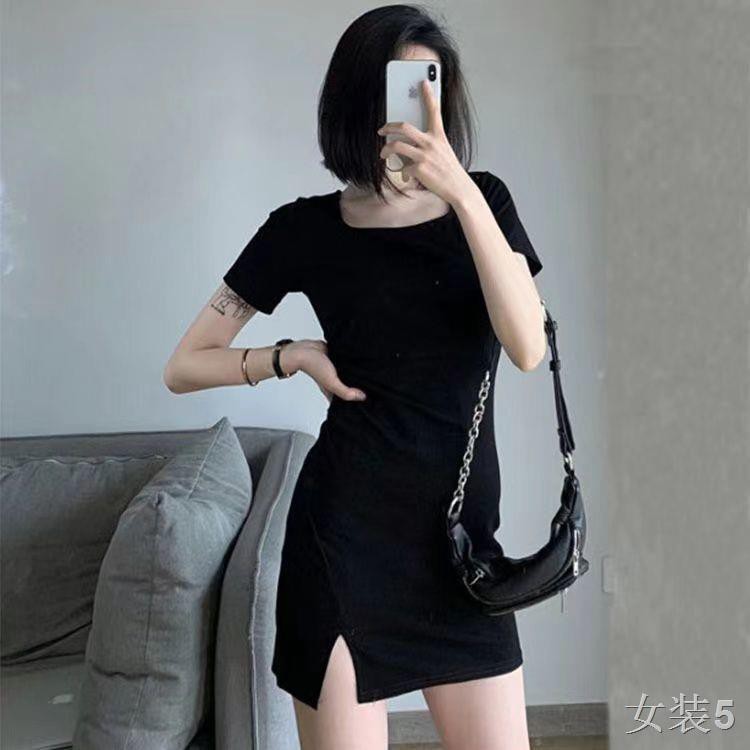 Thận trọng máy nĩa trang phục nữ mùa hè Phiên bản Hàn Quốc của rò rỉ giảm béo Slim Key Sexy khí chất eo váy nh