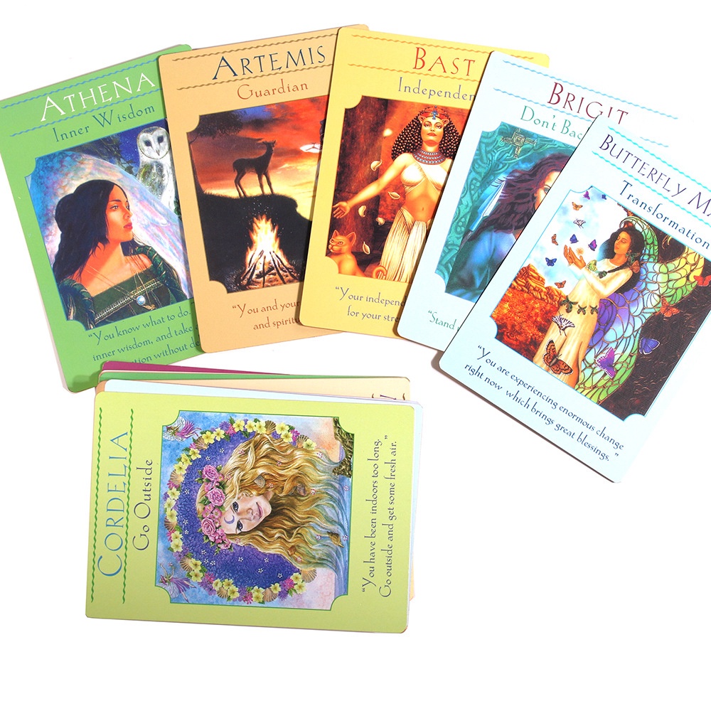[Mạ Cạnh Size Gốc] Bộ bài Goddess Guidance Oracle 44 Lá Bài Hộp Cứng Cao Cấp Kèm Hướng Dẫn S70
