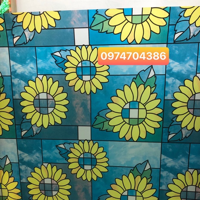 3m Giấy dán kính hoa hướng dương khổ 90cm