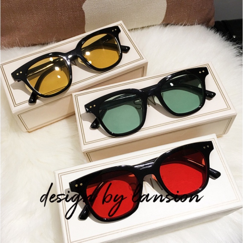 Kính Mát Gọng Vuông Chống Tia UV400 Thời Trang Cho Nam Nữ