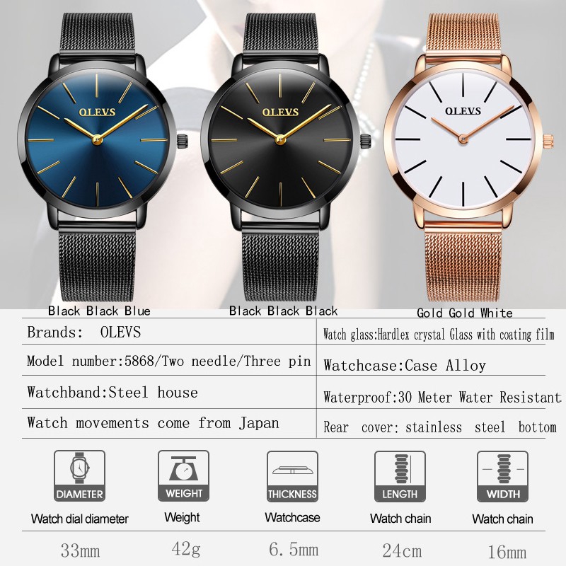 Đồng Hồ Đeo Tay OLEVS Kiểu Dáng Sang Trọng Thanh Lịch Dành Cho Nữ | BigBuy360 - bigbuy360.vn