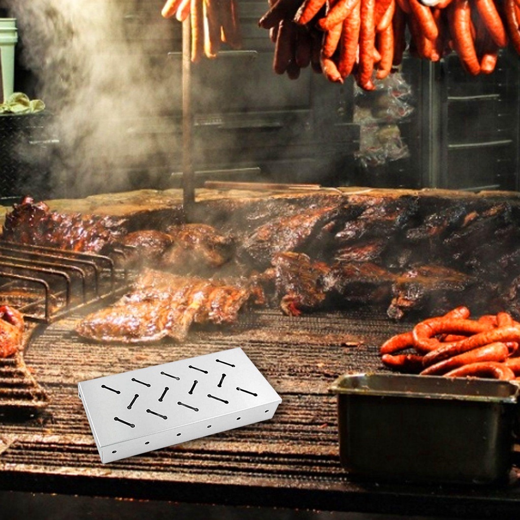 Hộp Tạo Khói Bằng Thép Không Gỉ Cho Lò Nướng BBQ