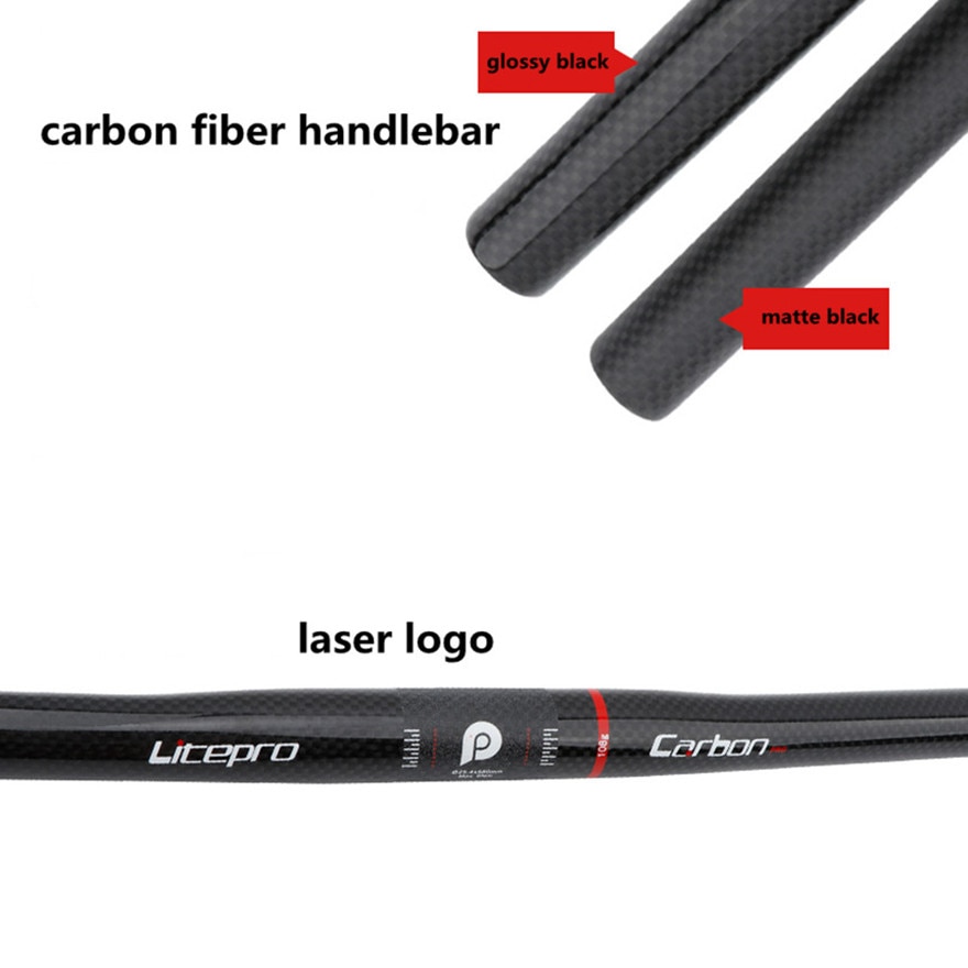 Ghi đông Litepro bằng sợi carbon 580mm siêu nhẹ chất lượng cao