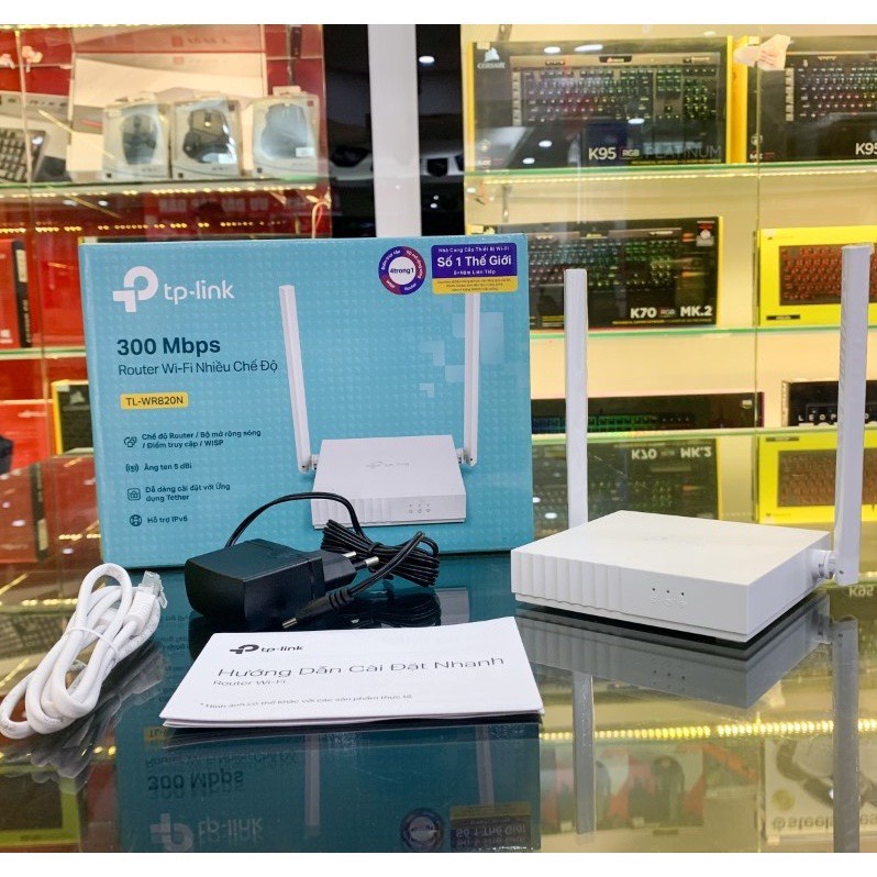 Bộ phát WiFi - Router WiFi TPlink TL-WR 820N chuẩn N tốc độ 300Mbps chính hãng bảo hành 24 tháng