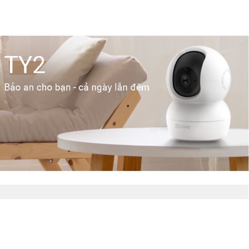 Camera wifi Ezviz TY2 1080P 2MP quét 360 độ hồng ngoại đêm, Đàm thoại hai chiều theo dõi chuyển động. Hàng chính hãng