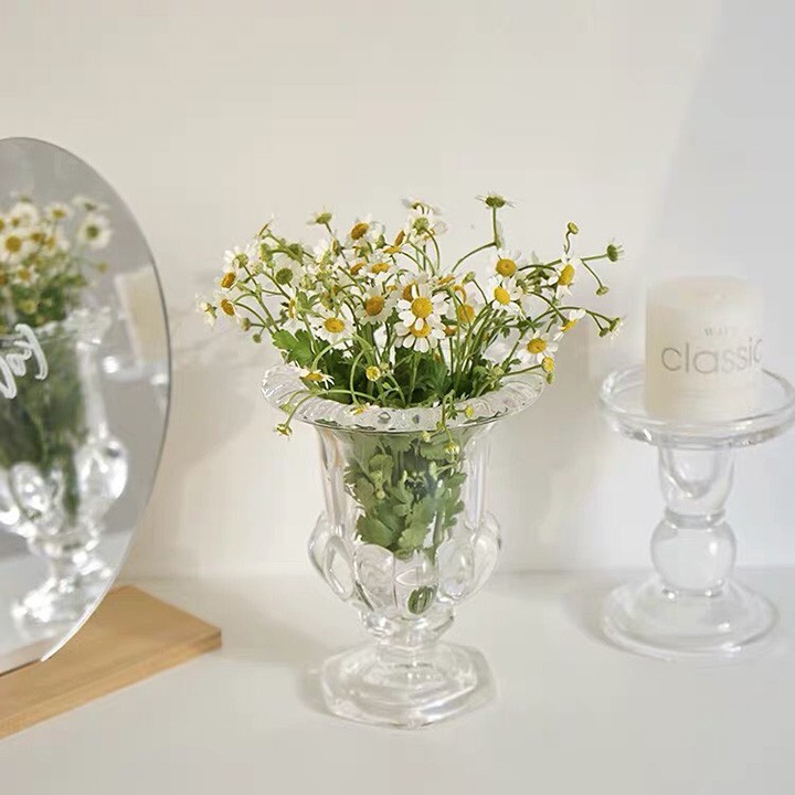 🌸Ly cắm thủy tinh bày phật thủ, chén cắm quả trang trí nhà cửa nhiều kích cơ