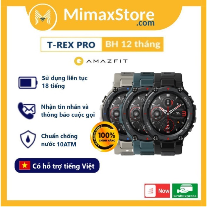 [Hỏa Tốc - HCM] Đồng Hồ Thông Minh Amazfit T-Rex Pro | Hàng Chính Hãng | Bản Quốc Tế | Bảo Hành 12 Tháng 1 Đổi 1