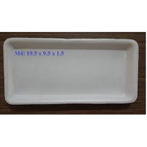 1 bịch 125 chiếc khay xốp M4 trắng