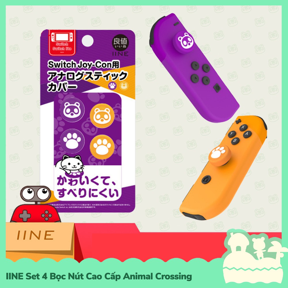 [Sẵn VN - NowShip] IINE Phụ Kiện Set 4 Nút Bọc Cao Cấp Cần Xoay Analog Cho Tay Cầm Joycon Nintendo Switch NS