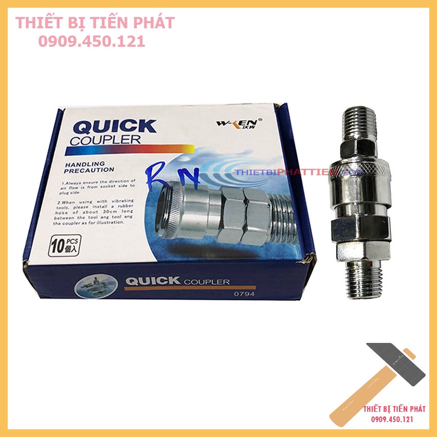Bộ đầu nối nhanh dây hơi ren ngoài quick coupler ( hàng chính hãng )