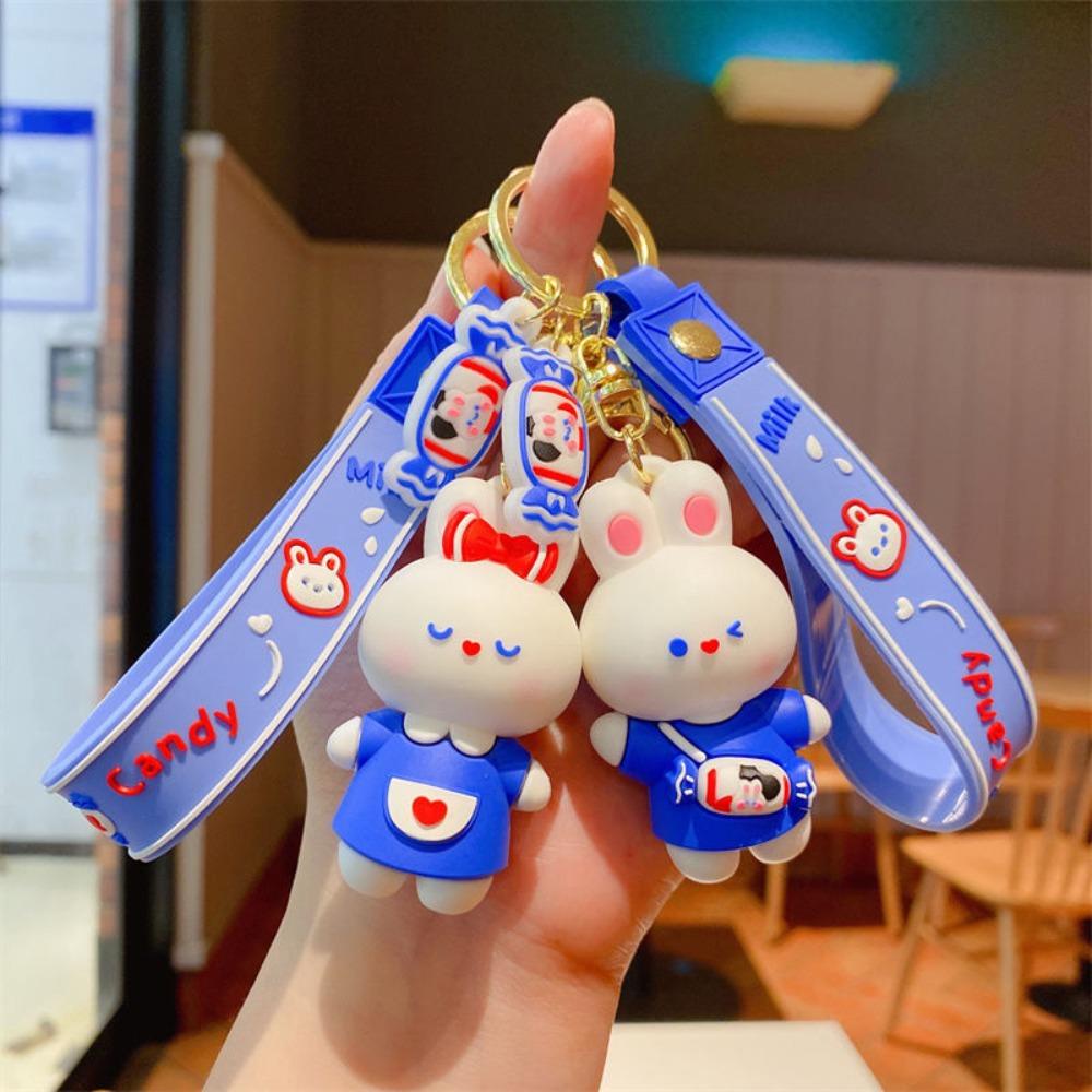 IVORY Móc Khóa Hình Thỏ Trắng Dễ Thương