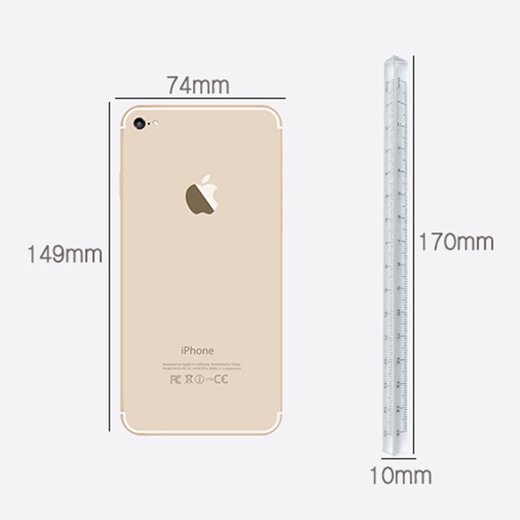 Thước Kẻ Tam Giác Trong Suốt 15cm