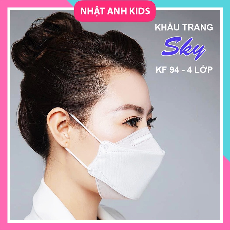 Set 50 chiếc khẩu trang KF94 Sky Mask công nghệ Hàn Quốc 4 lớp kháng khuẩn freesize cho người lớn