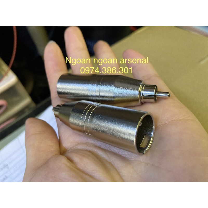 jack chuyển canon xlr đực sang av cái, canon cái sang hoa sen cái, canon đực sang rca đực.