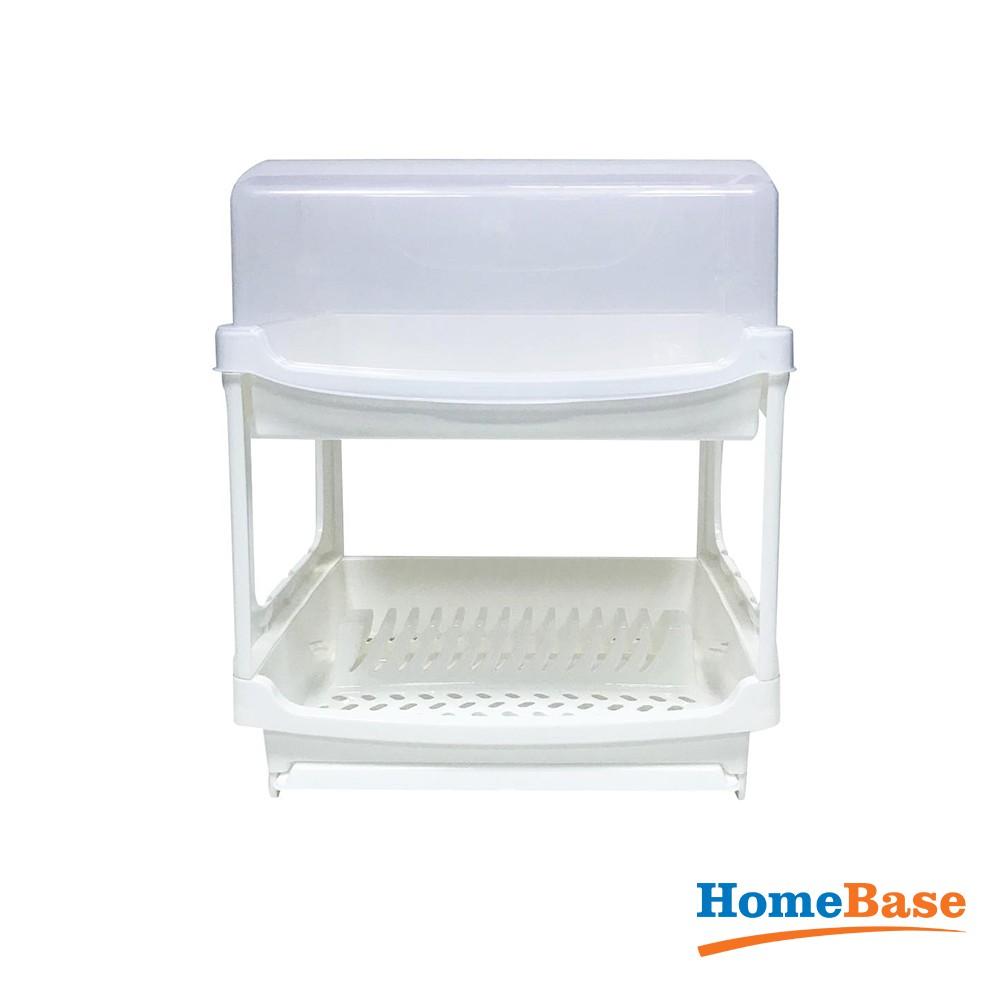 HomeBase KECH Rổ up chén đĩa nhựa 2 tầng Thái Lan W49xD36xH57 CM trắng