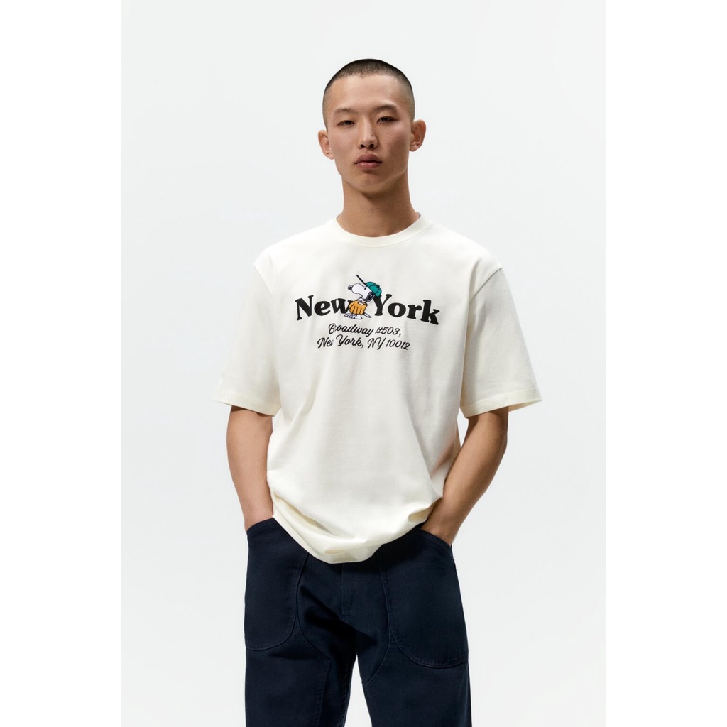 Áo Thun Ngắn Tay In Hình Snoopy Thời Trang Dành Cho Nam