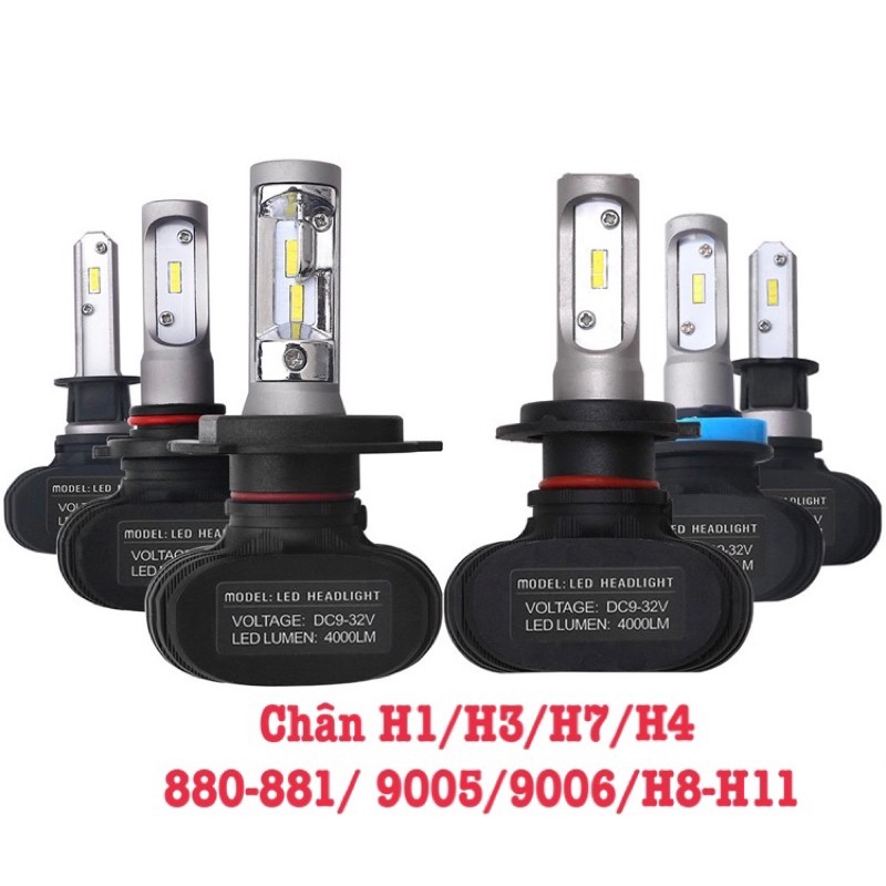 Cặp Đèn Led H1/H3/H4/H7/880-881/H8-H11-H16/9005/9006 Cho Ô Tô