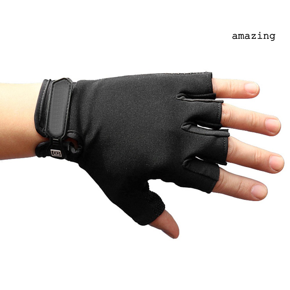 AM-ᴥOurdoor Sport Fishing Tactical Cycling Bicycle Half Finger Fingerless Gloves