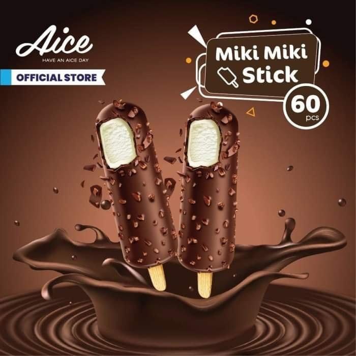 (Hỏa tốc) Kem Miki vani bọc socola giòn Aice