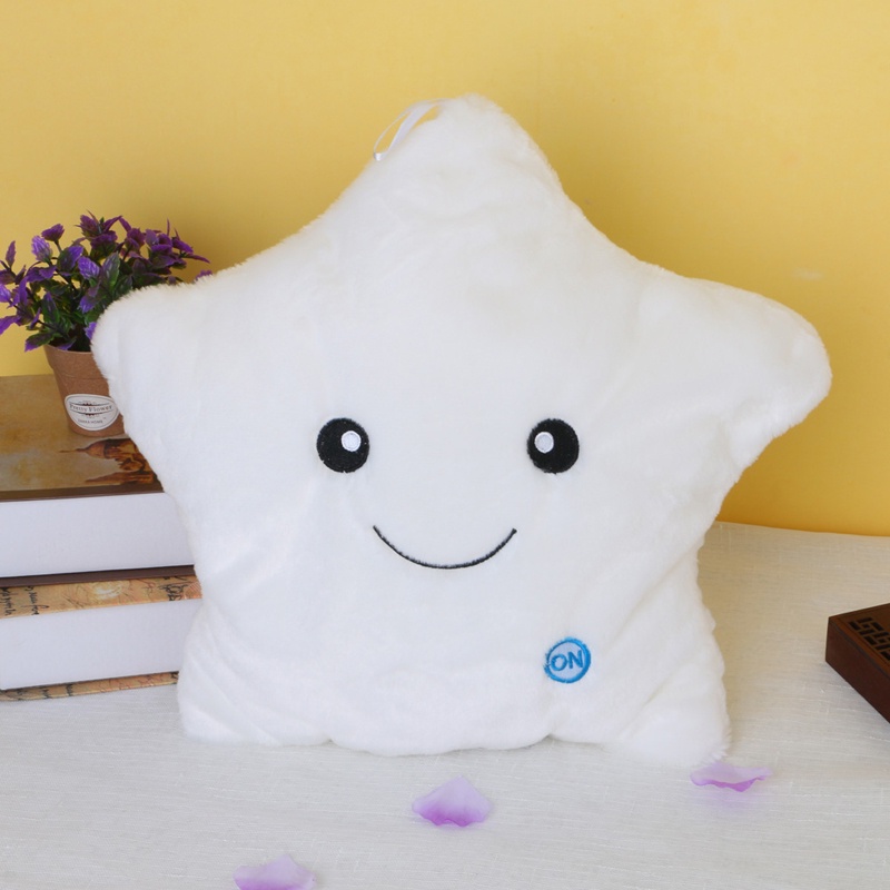Gối Nhồi Bông Hình Ngôi Sao Có Đèn LED Phát Sáng Dành Cho Bé
