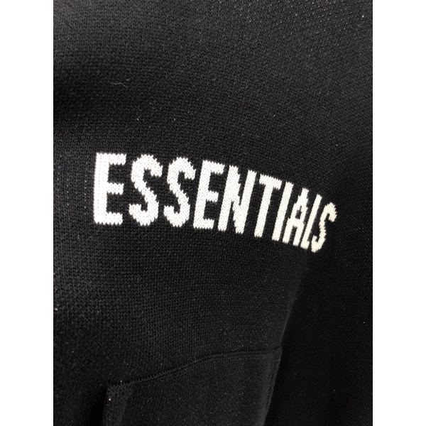⚜[Nguyên Bản] Áo hoodie len Fear of God Essentials Knit Black, Áo khoác có mũ FOG cao cấp form rộng oversize