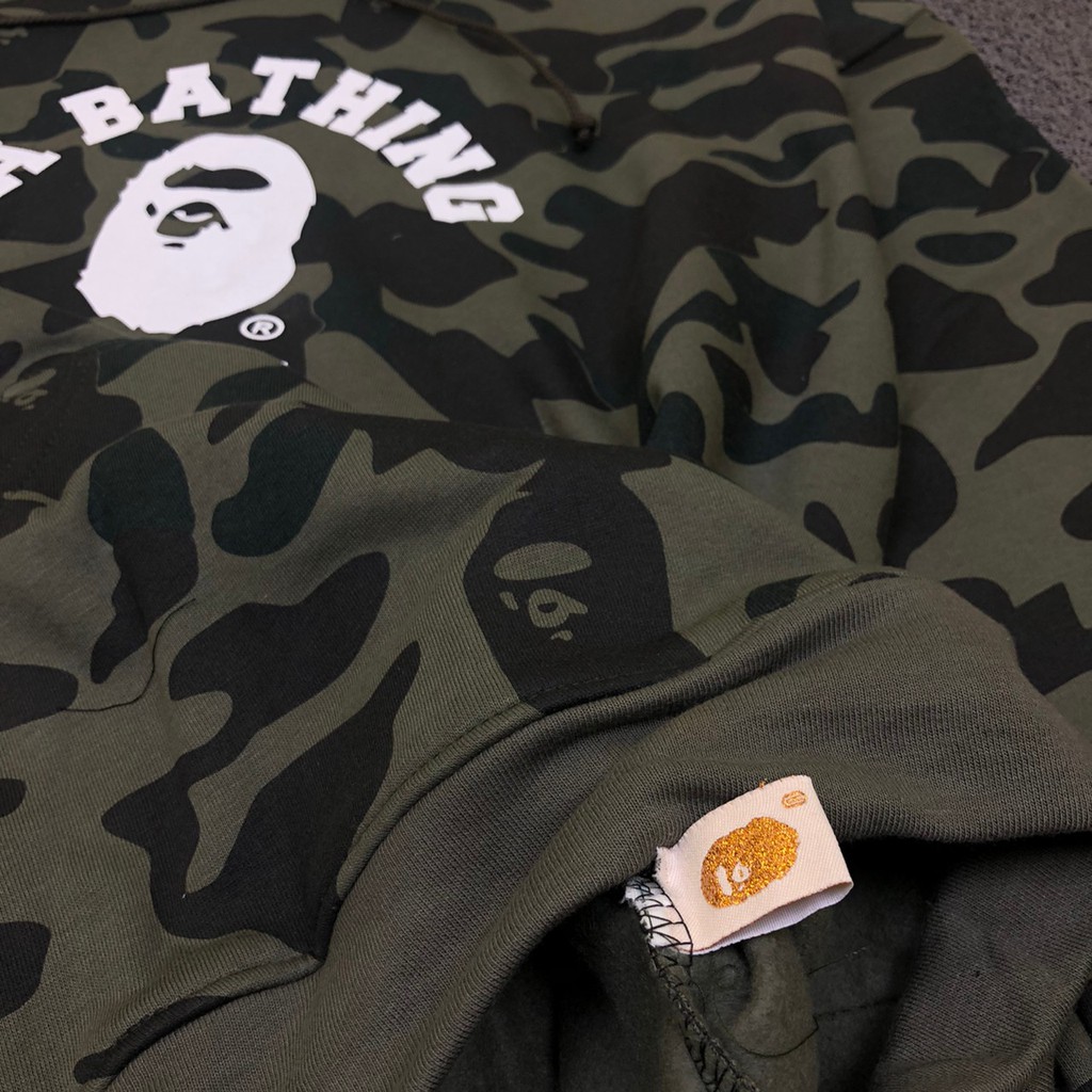 Bape Áo Khoác Hoodie Họa Tiết Rằn Ri 2 Màu