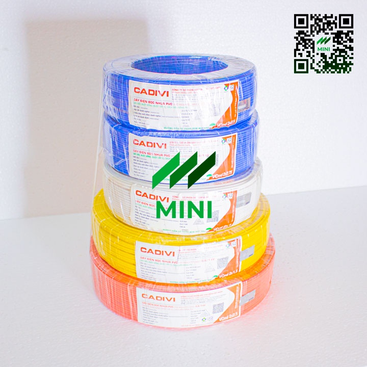 [1 Mét] Dây điện CADIVI dây đôi, bọc nhựa PVC cách điện, ruột đồng (Ruột cấp 5)