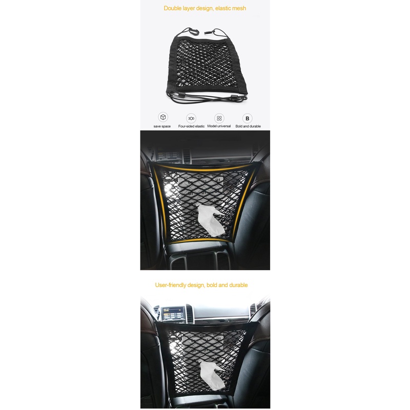 Túi lưới đựng đồ gắn phía sau ghế xe hơi tiện lợi