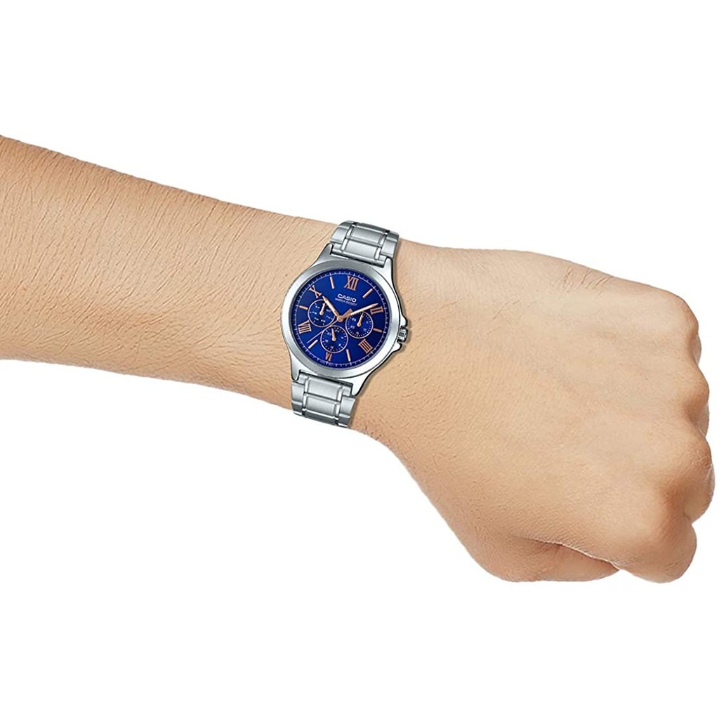 Đồng Hồ Casio Nam Dây Kim Loại MTP-V300D-2AUDF Chính Hãng