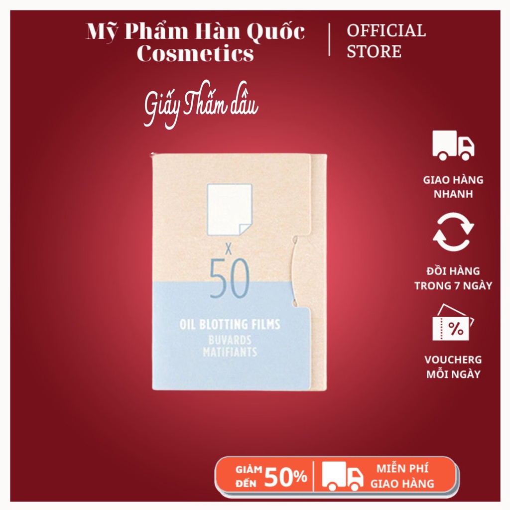 GIẤY THẤM DẦU HÀN QUỐC  OIL control film The Face Shop 50 miếng (mẫu mới 2018) | BigBuy360 - bigbuy360.vn