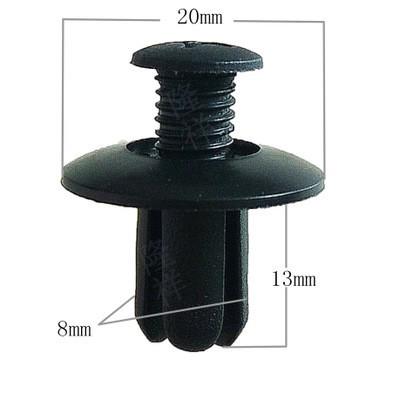 Set 100 đinh tán nhựa 8mm chất lượng cao cho xe hơi SC006