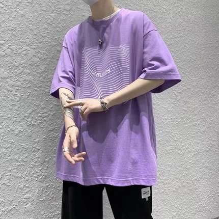 Áo Thun Tay Ngắn Dáng Rộng In Chữ Thời Trang Mùa Hè Cho Nam Và Nữ Size M-5XL