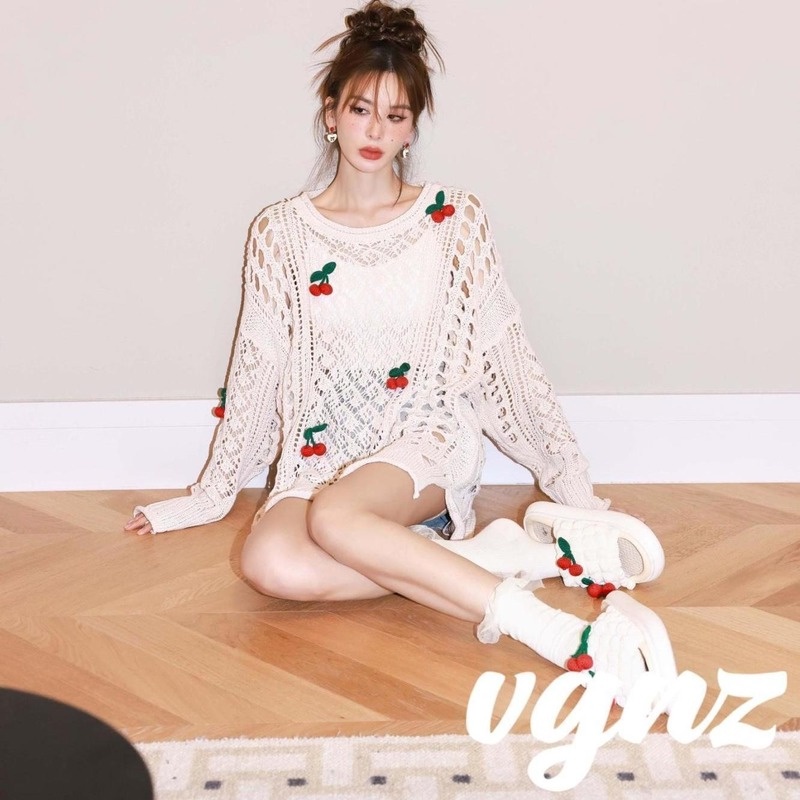 Áo Dệt Kim Tay Dài Chống Nắng Phong Cách Hàn Quốc Thời Trang Cho Nữ