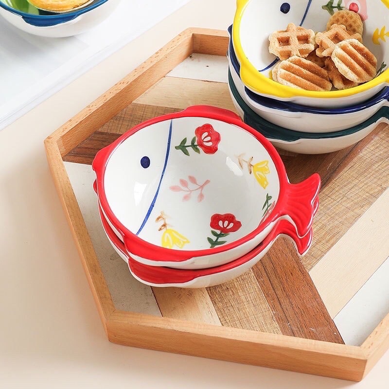 Bát Sứ Ăn Dặm KN ,Bát Sứ Ăn Dặm Sứ Cao Cấp Hìh Cá
