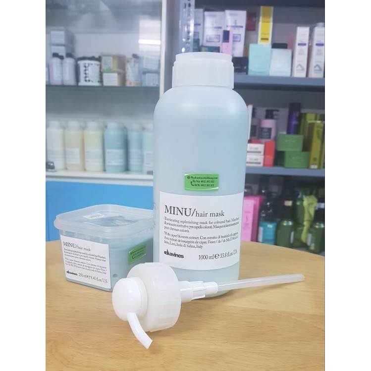 MẶT NẠ/ HẤP BẢO VỆ MÀU NHUỘM, PHỤC HỒI DƯỠNG BÓNG DAVINES MINU 250ml - 1000ml