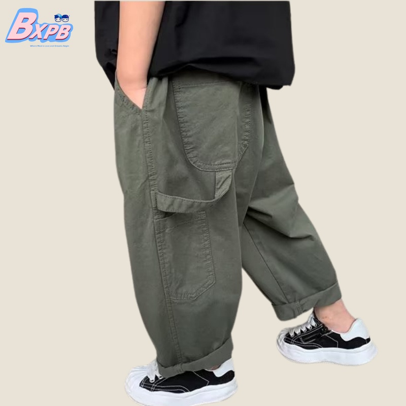 Quần dài BXPB ống suông màu trơn thời trang Hàn Quốc cho bé trai 3-15 tuổi