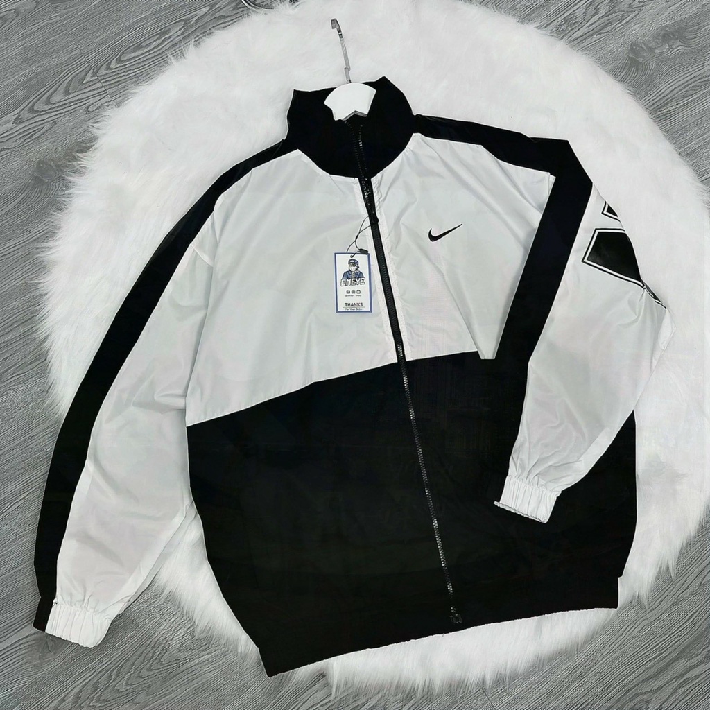 Aó Khoác Dù Nam Nữ , Aó Khoác Dù Họa Tiết Chữ NIKE Phối 2 Màu Nổi Phong Cách Thời Trang Sành Điệu BL