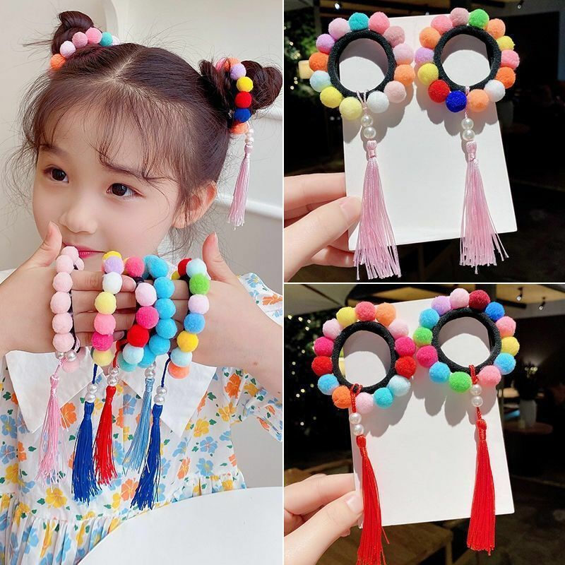 Dây Cột Tóc Hình Viên Thuốc Bằng Cao Su Màu Sắc Xinh Xắn Cho Bé Gái