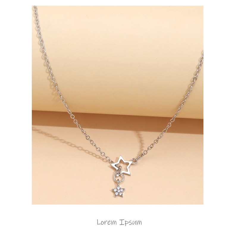 Vòng cổ Hình Ngôi Sao Năm Cánh Đính Đá Thời Trang Cho Nữ