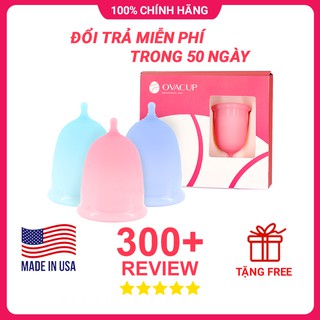 Cốc Nguyệt San Ovacup Chính Hãng Nhập Khẩu Made In USA (Mỹ) 100% Silicone Y Tế Mềm Chống Tràn Đạt Tiêu Chuẩn FDA Hoa Kỳ