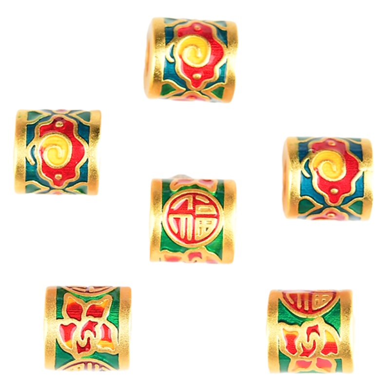 Hạt Xiangyun Fuzi Passepartout Làm Vòng Tay Trang Sức Bện Thủ Công Màu Vàng Kim Bảo Quản Mạnh Chống Dị Ứng Chống Trượt