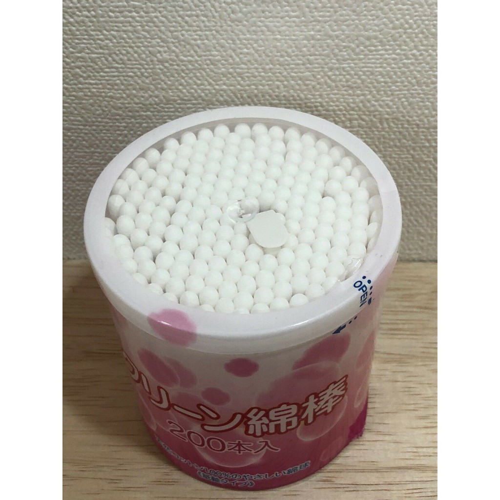Tăm Bông Cotton Labo có Chitosan kháng khuẩn - Hộp 200 cái - Hàng nội địa Nhật Bản
