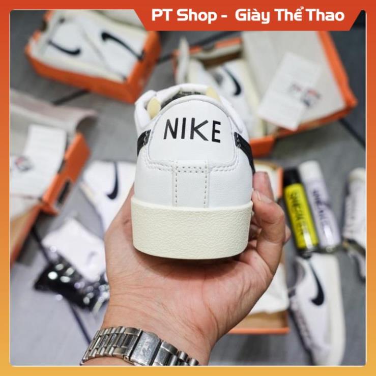 [FreeShip + Hàng Đẳng Cấp] Giày Sneaker Nike Blazer 77 Vintage  Low - Bản Best, Giầy ni.ke trắng đen thấp cổ