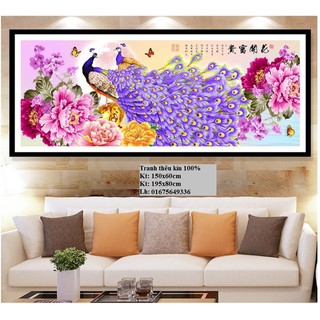 Tranh thêu chữ thập phu thê viên mãn H2135-H2136