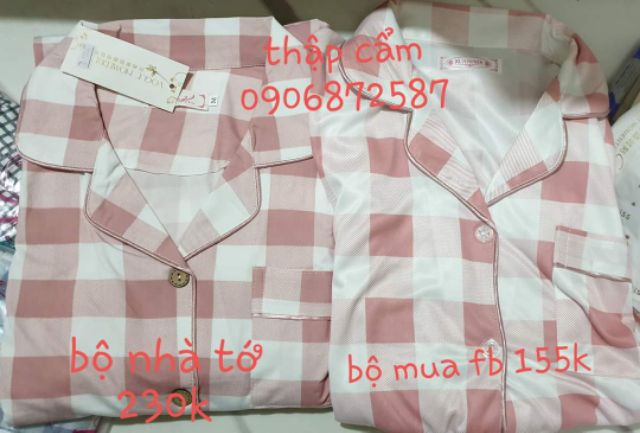 Bộ mặc nhà cotton đẹp có ảnh thật