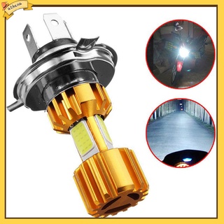 Bóng đèn pha siêu sáng At + H4 Led 3 Cob 12v 6000k thích hợp cho xe mô tô chất lượng